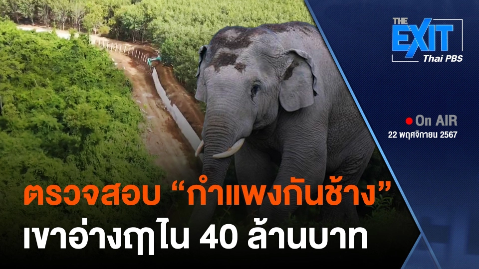 The EXIT : ตรวจสอบโครงการกำแพงกันช้าง