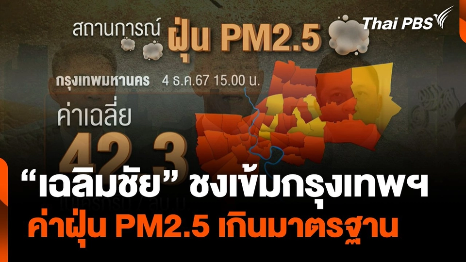 "เฉลิมชัย" ชงเข้มกรุงเทพฯ ค่าฝุ่นPM2.5 เกินมาตรฐาน