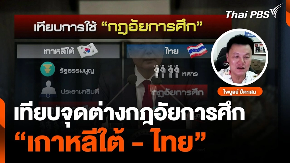 เทียบจุดต่างกฎอัยการศึก "เกาหลีใต้-ไทย"