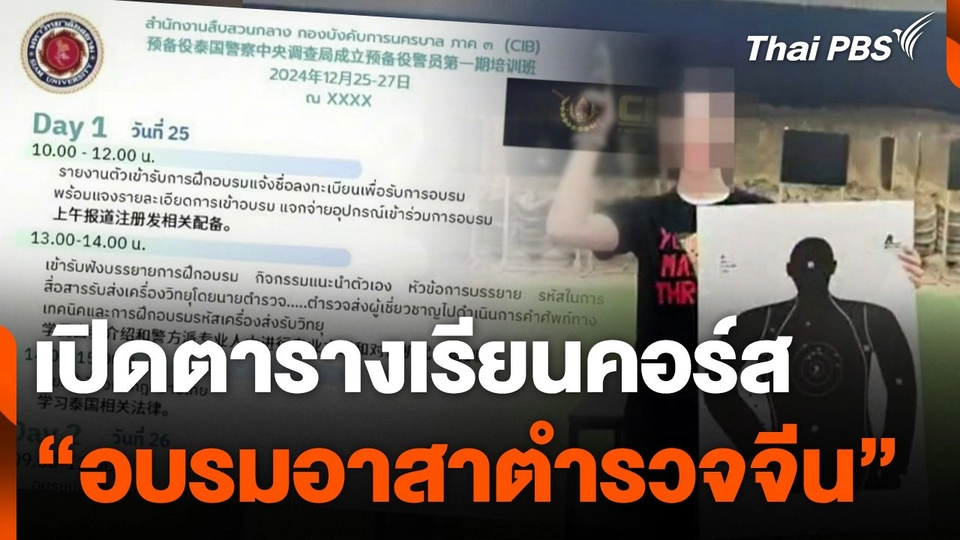 เปิดตารางเรียนคอร์ส “อบรมอาสาตำรวจจีน”