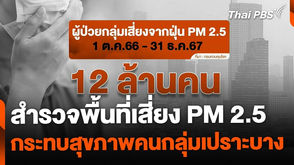 สำรวจพื้นที่เสี่ยง ฝุ่น PM 2.5 กระทบสุขภาพคนกลุ่มเปราะบาง