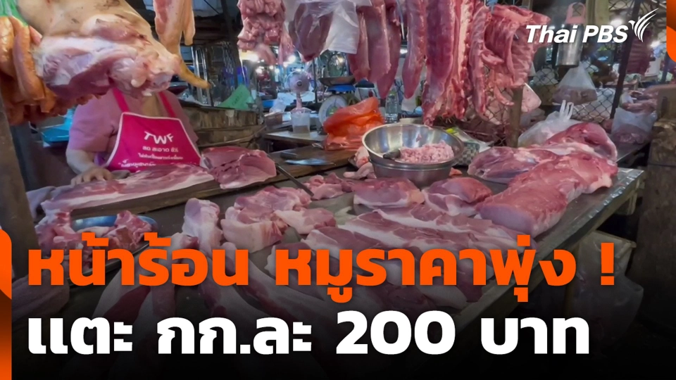 หน้าร้อน หมูราคาพุ่ง ! เเตะ กก.ละ 200 บาท