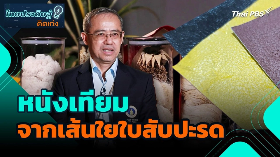 ไทยประดิษฐ์คิดเก่ง : หนังเทียมจากเส้นใยใบสับปะรด