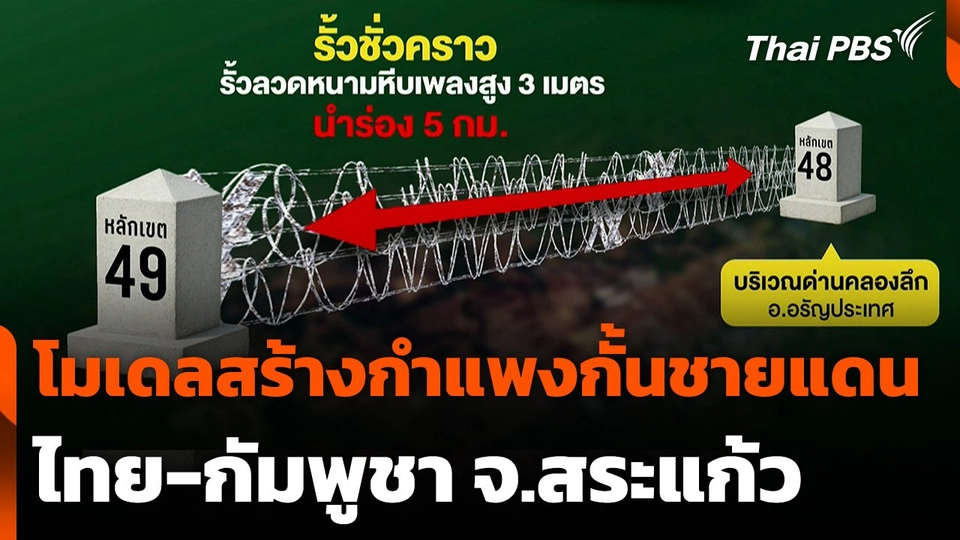 โมเดลสร้างกำแพงกั้นชายแดนไทย-กัมพูชา จ.สระแก้ว