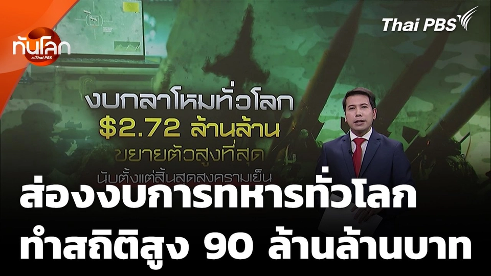 เปิดงบกลาโหมทั่วโลกปี 2024 ทำสถิติสูง 90 ล้านล้านบาท