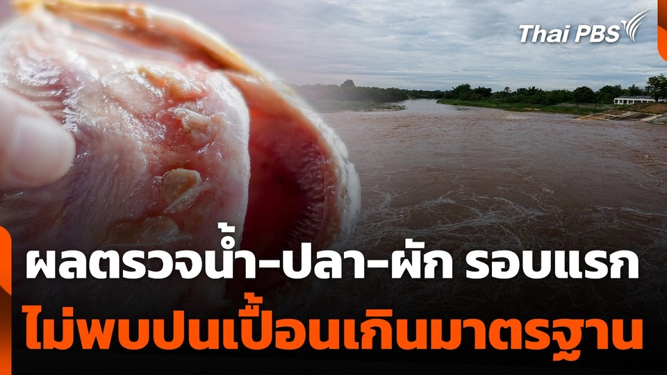 ผลตรวจน้ำ-ปลา-ผัก รอบแรก ไม่พบปนเปื้อนเกินมาตรฐาน