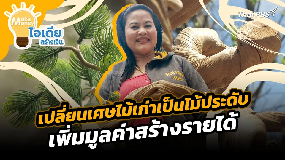 Make Money ไอเดียสร้างเงิน : เปลี่ยนเศษซากไม้เก่าให้เป็นไม้ประดับสวยงาม เพิ่มมูลค่าสร้างรายได้