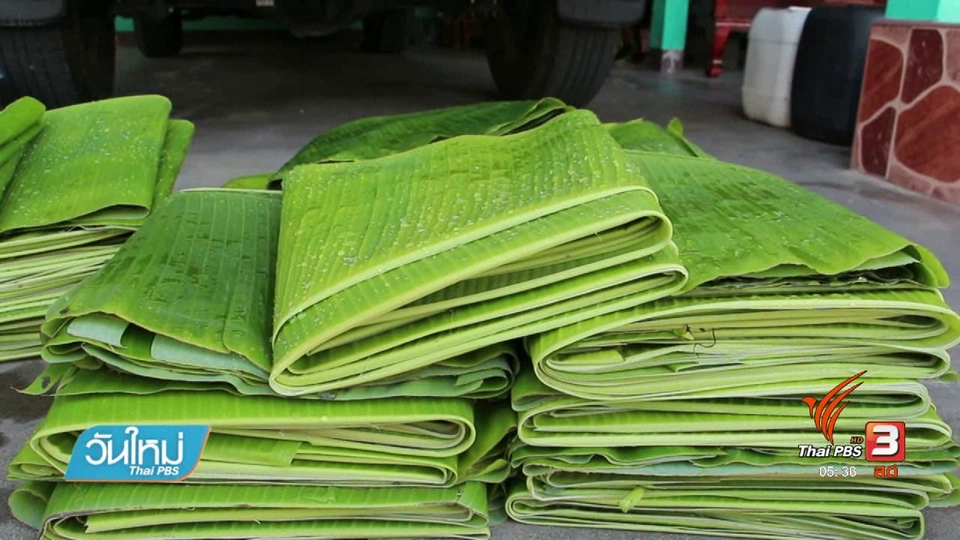 ใบตองทำขนมปรับราคาช่วงตรุษจีน