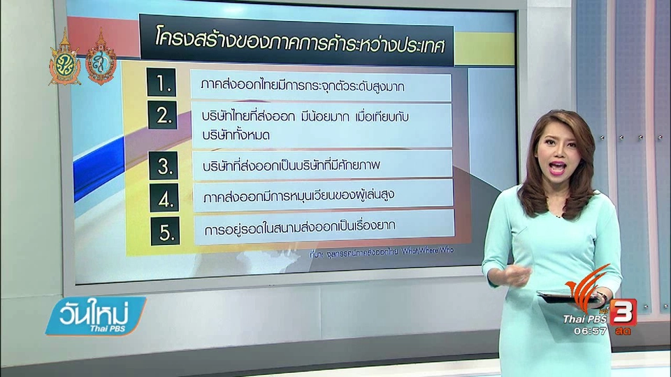 จับสัญญาณเศรษฐกิจ : ธปท. แนะจับตาตัวเลขการส่งออกในระยะยาว