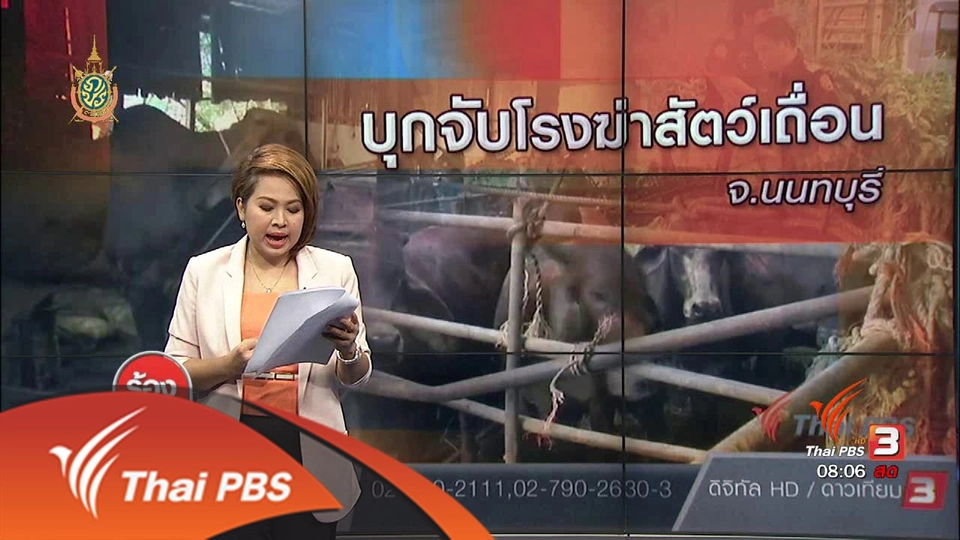 บุกจับโรงฆ่าสัตว์เถื่อน จ.นนทบุรี