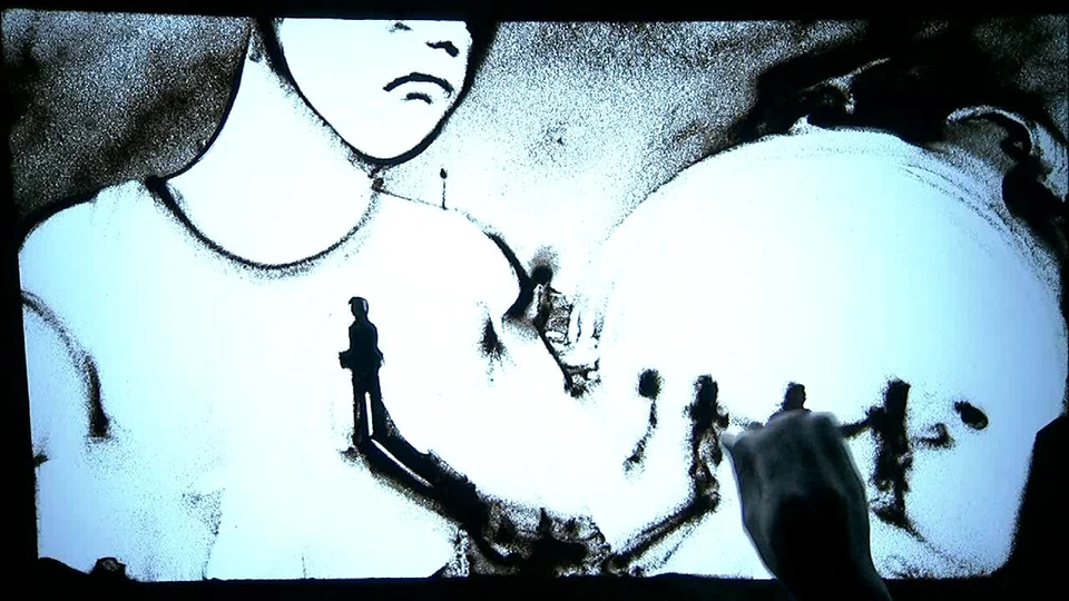 ศิลปะจากทรายสร้างกำลังใจ