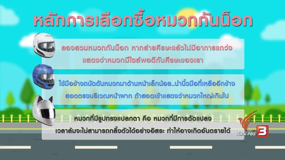 กระจ่างรอบตัว : เรื่องควรรู้ของหมวกกันน็อก