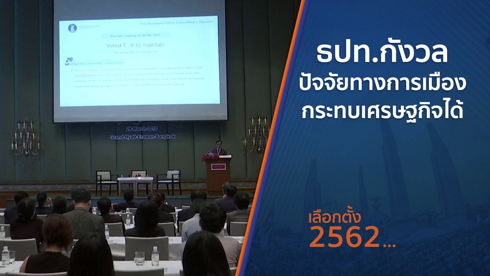 ​ธปท.กังวลปัจจัยทางการเมืองกระทบเศรษฐกิจได้