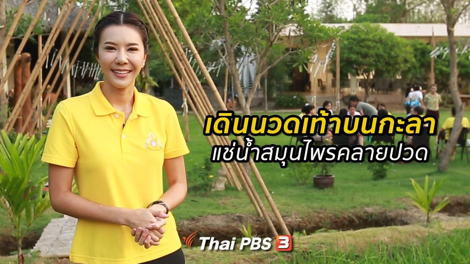 ปรับก่อนป่วย : เดินนวดเท้าบนกะลา แช่น้ำสมุนไพรคลายปวด