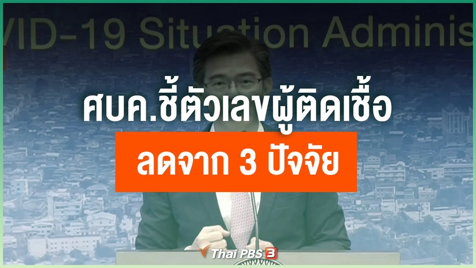 ศบค.ชี้ตัวเลขผู้ติดเชื้อลดจาก 3 ปัจจัย