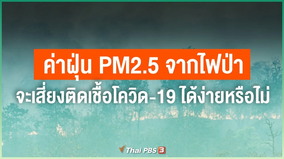 ค่าฝุ่น PM2.5 จากไฟป่า คนในพื้นที่จะเสี่ยงติดเชื้อโควิด-19 ได้ง่ายหรือไม่