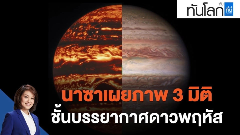 นาซาเผยภาพ 3 มิติ ชั้นบรรยากาศดาวพฤหัส