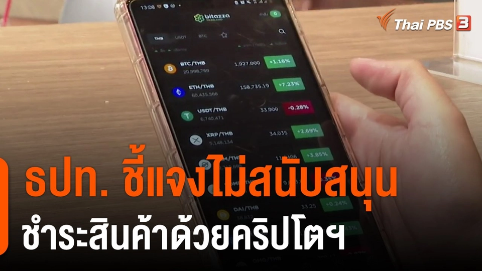 ธปท. ชี้แจงไม่สนับสนุนชำระสินค้าด้วยคริปโตฯ