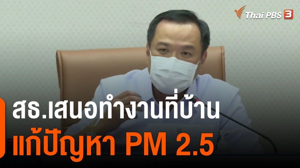 สธ.เสนอทำงานที่บ้านแก้ปัญหา PM 2.5