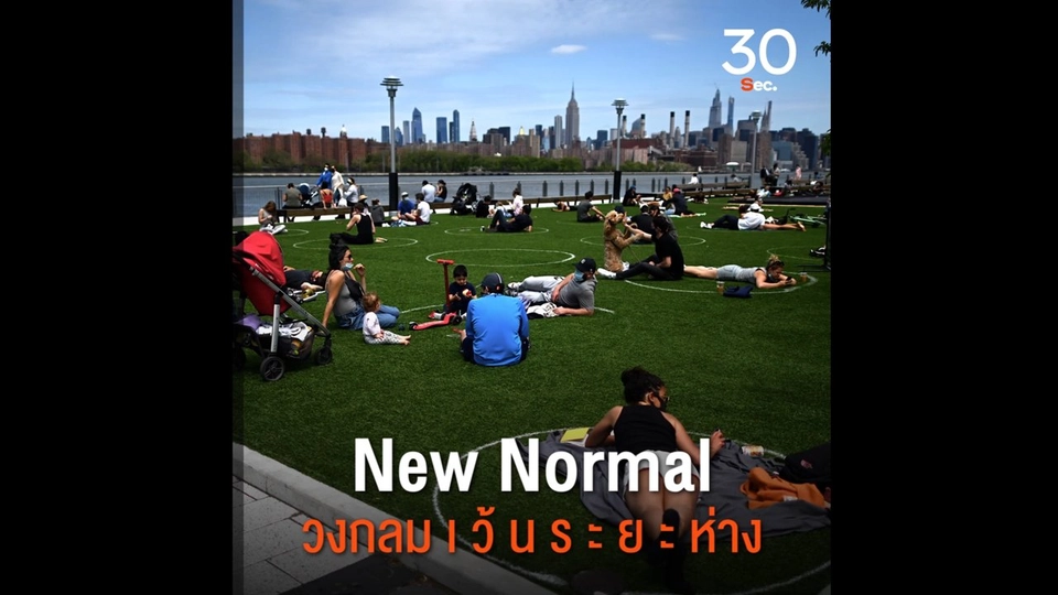 New Normal วงกลมเว้นระยะห่าง