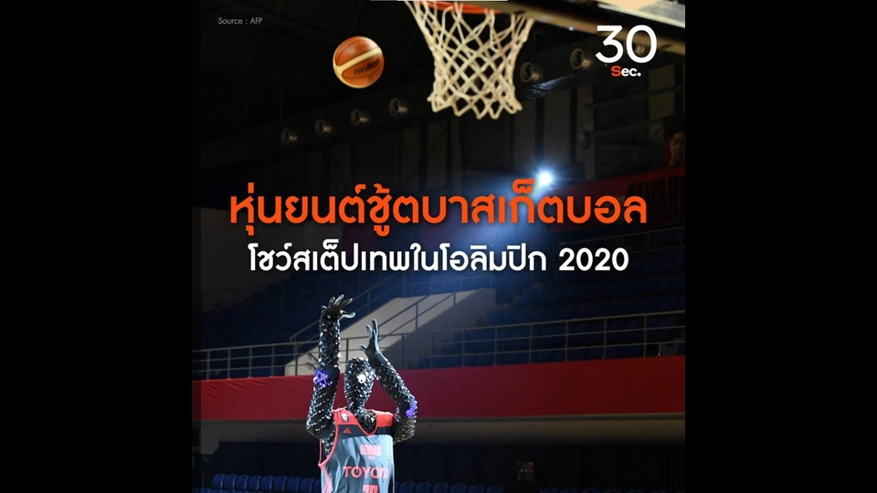 หุ่นยนต์ชู้ตบาสเก็ตบอลโชว์สเต็ปเทพในโอลิมปิก 2020
