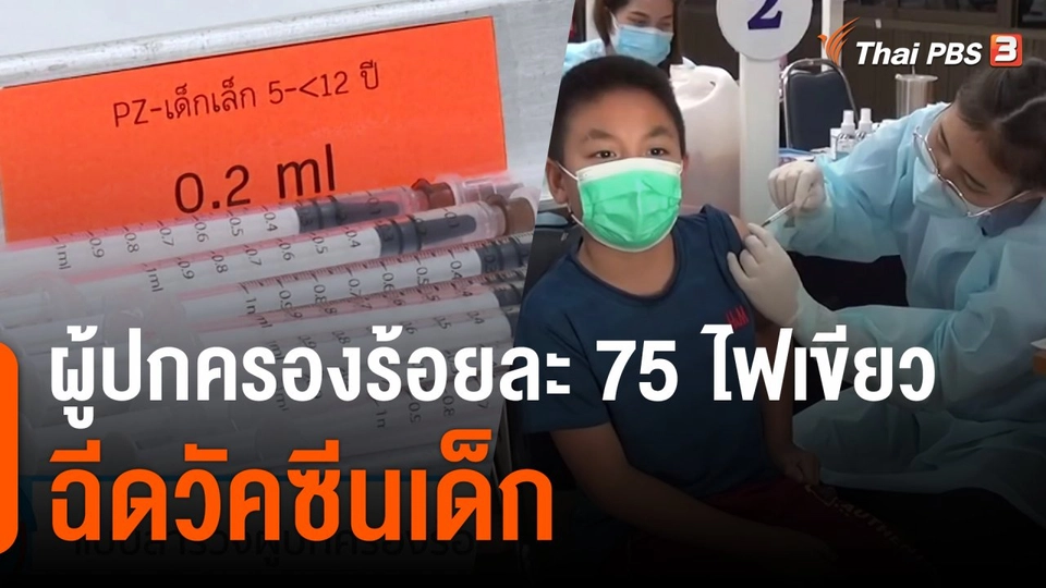 แบบสำรวจผู้ปกครองร้อยละ 75ไฟเขียวฉีดวัคซีนเด็ก
