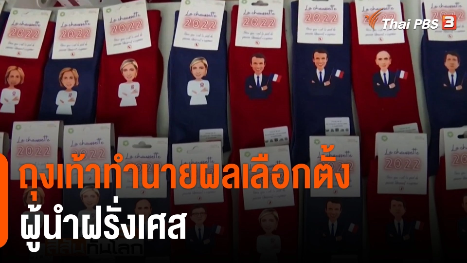 ถุงเท้าทำนายผลเลือกตั้งผู้นำฝรั่งเศส
