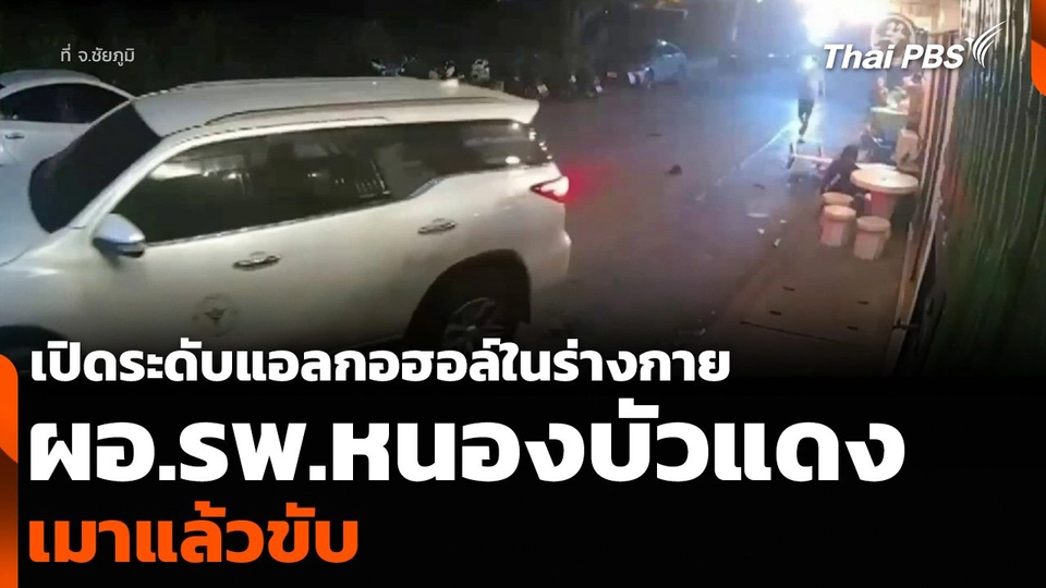 เปิดระดับแอลกอฮอล์ในร่างกาย ผอ.โรงพยาบาลหนองบัวแดง เมาแล้วขับ