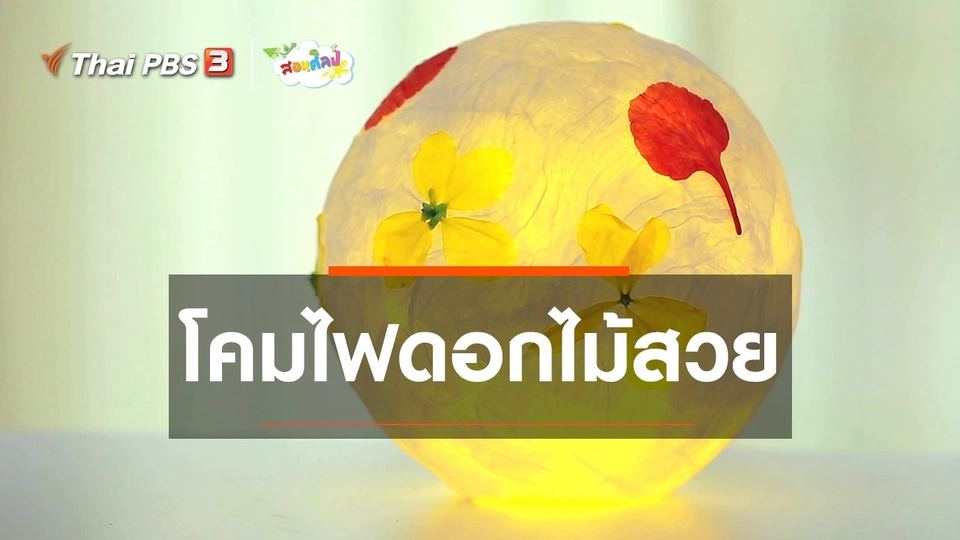 ​ไอเดียสอนศิลป์ : โคมไฟดอกไม้สวย