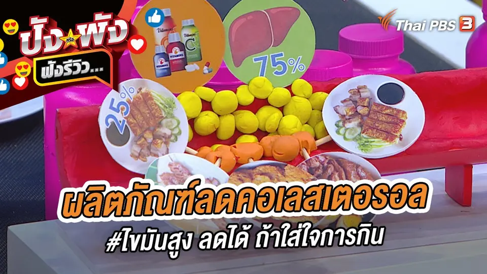 ผลิตภัณฑ์ลดคอเลสเตอรอล #ไขมันสูง ลดได้ ถ้าใส่ใจการกิน
