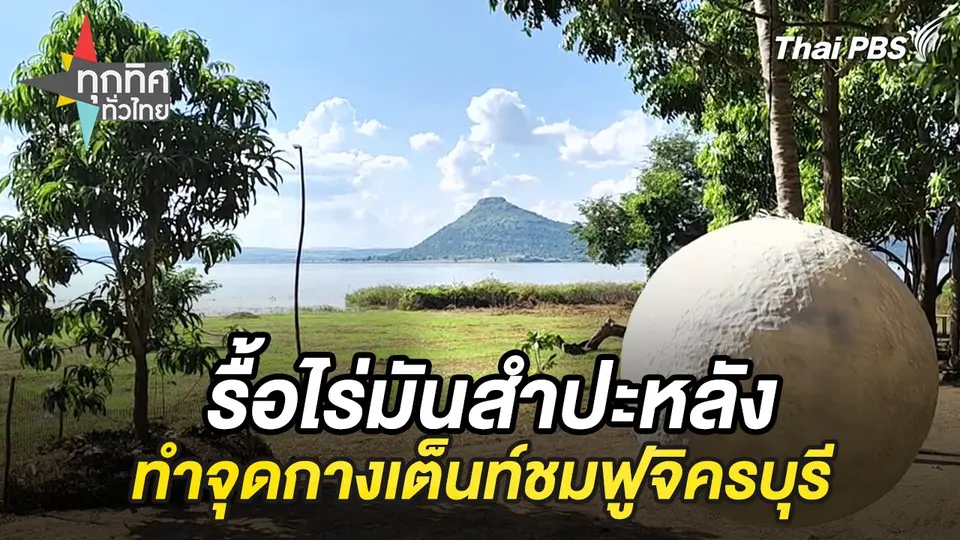 รื้อไร่มันสำปะหลังทำจุดกางเต็นท์ชมฟูจิครบุรี