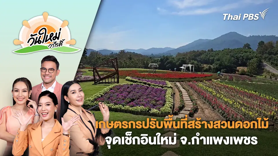 เกษตรกรปรับพื้นที่สร้างสวนดอกไม้จุดเช็กอินใหม่ จ.กำแพงเพชร | วันใหม่วาไรตี้ | 18 ธ.ค. 67