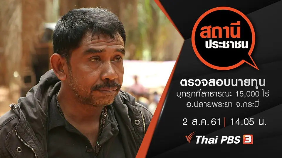ตรวจสอบนายทุนบุกรุกที่สาธารณะ 15,000 ไร่ อ.ปลายพระยา จ.กระบี่