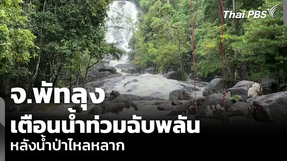 จ.พัทลุง เตือนน้ำท่วมฉับพลัน หลังน้ำป่าไหลหลาก