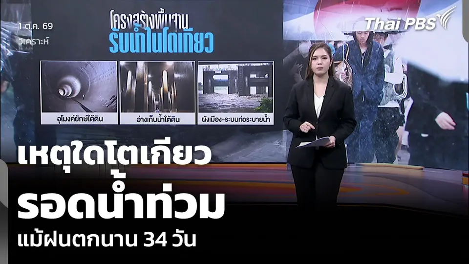 วิเคราะห์: เหตุใดโตเกียวรอดน้ำท่วม แม้ฝนตกนาน 34 วัน