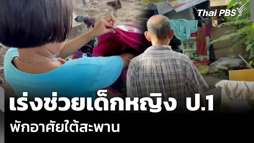เร่งช่วยเด็กหญิง ป.1 พักอาศัยใต้สะพาน
