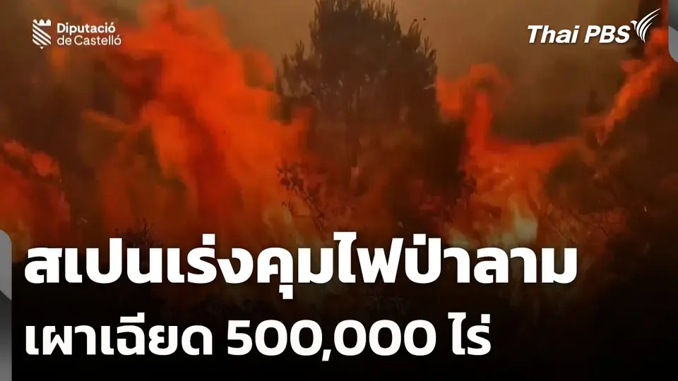 สเปนเร่งคุมไฟป่าลามเผาเฉียด 500,000 ไร่