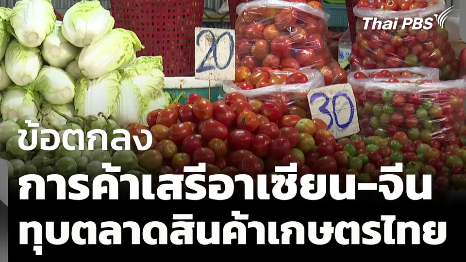 ข้อตกลงการค้าเสรีอาเซียน-จีน ทุบตลาดสินค้าเกษตรไทย