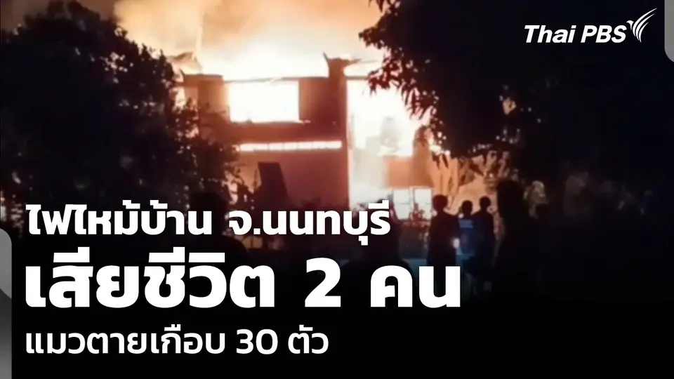 ไฟไหม้บ้าน จ.นนทบุรี เสียชีวิต 2 คน แมวตายเกือบ 30 ตัว