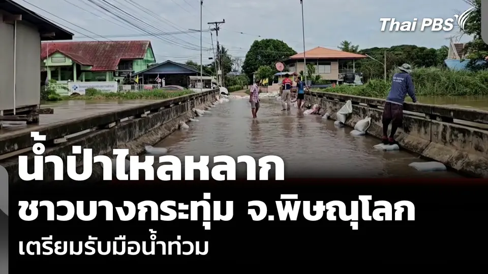 น้ำป่าไหลหลาก ชาวบางกระทุ่ม จ.พิษณุโลก เตรียมรับมือน้ำท่วม