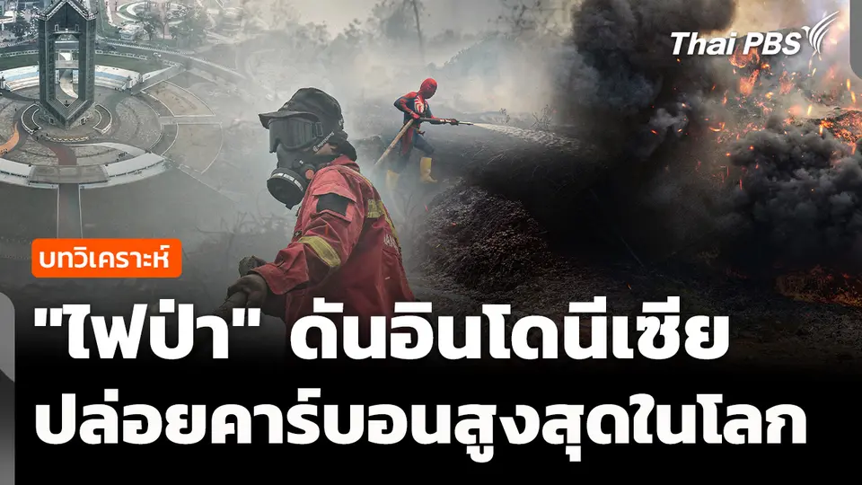 บทวิเคราะห์: "ไฟป่า" ดันอินโดนีเซีย ปล่อยคาร์บอนไดออกไซด์สูงสุดในโลก