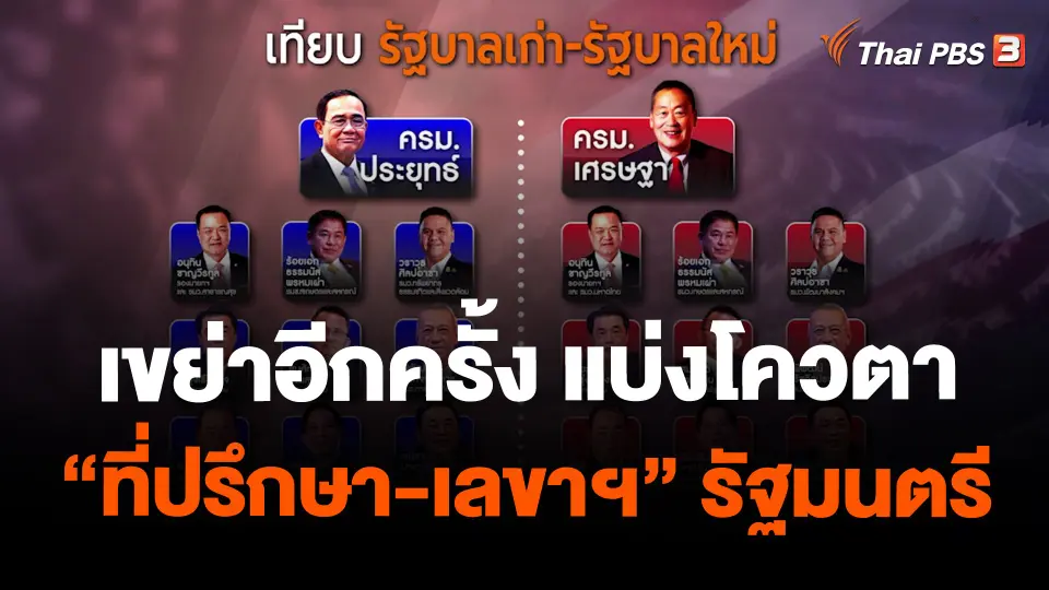 เขย่าอีกครั้ง แบ่งโควตา “ที่ปรึกษา-เลขาฯ” รัฐมนตรี