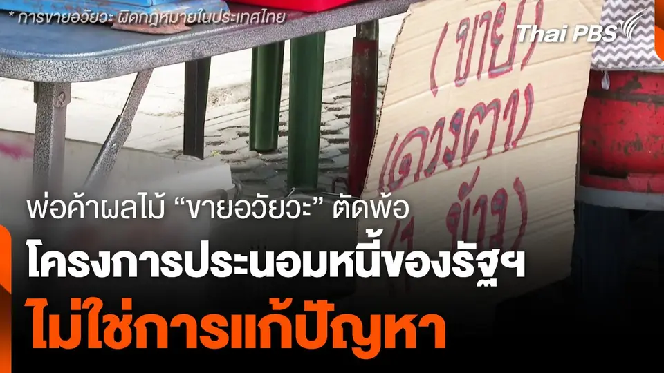 พ่อค้าผลไม้ "ขายอวัยวะ" ตัดพ้อ โครงการประนอมหนี้ของรัฐฯ ไม่ใช้การแก้ปัญหา