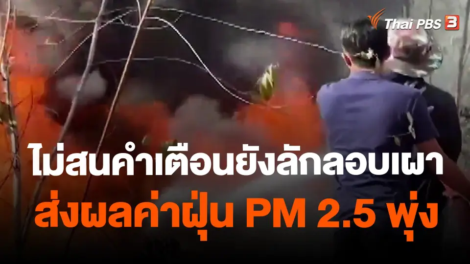 ไม่สนคำเตือนยังลักลอบเผา ส่งผลค่าฝุ่น PM 2.5 พุ่ง