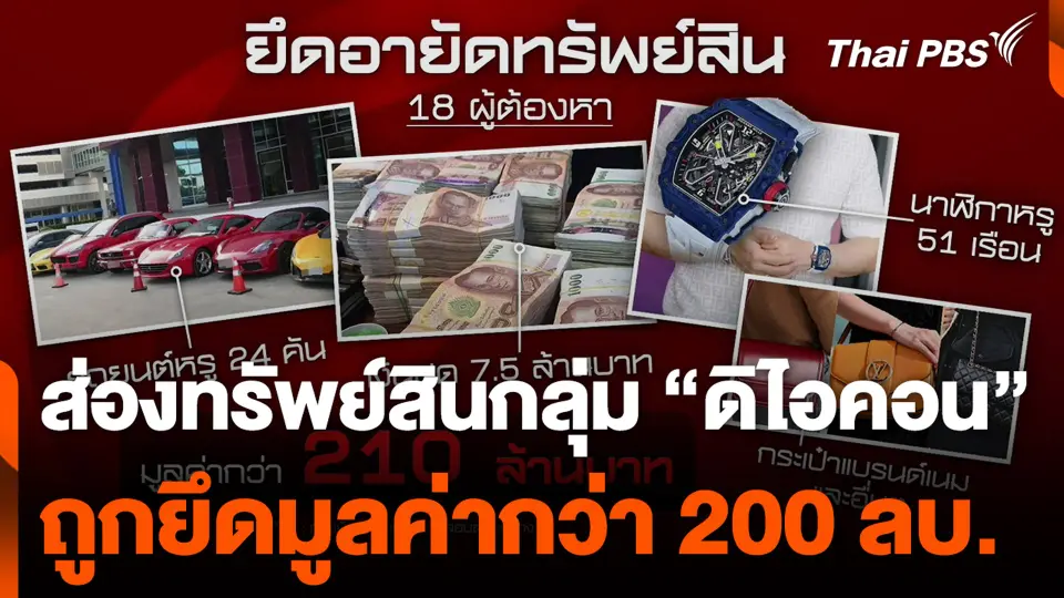 ส่องทรัพย์สินกลุ่ม "ดิไอคอน" ถูกยึดมูลค่ากว่า 200 ลบ.