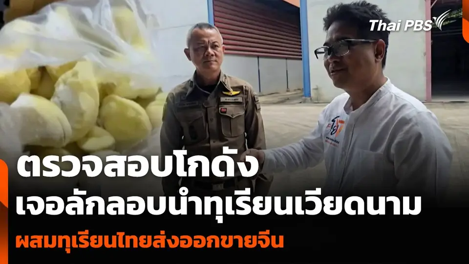 ตรวจสอบโกดังเจอลักลอบนำทุเรียนเวียดนาม ผสมทุเรียนไทยส่งออกขายจีน