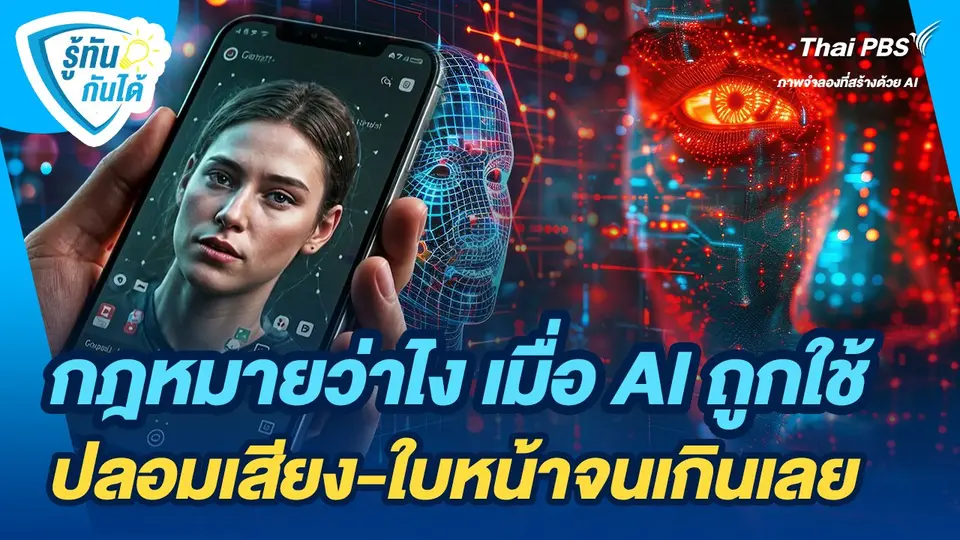 รู้ทันกันได้ : กฎหมายว่าไง เมื่อ AI ถูกใช้ปลอมเสียง-ใบหน้าจนเกินเลย