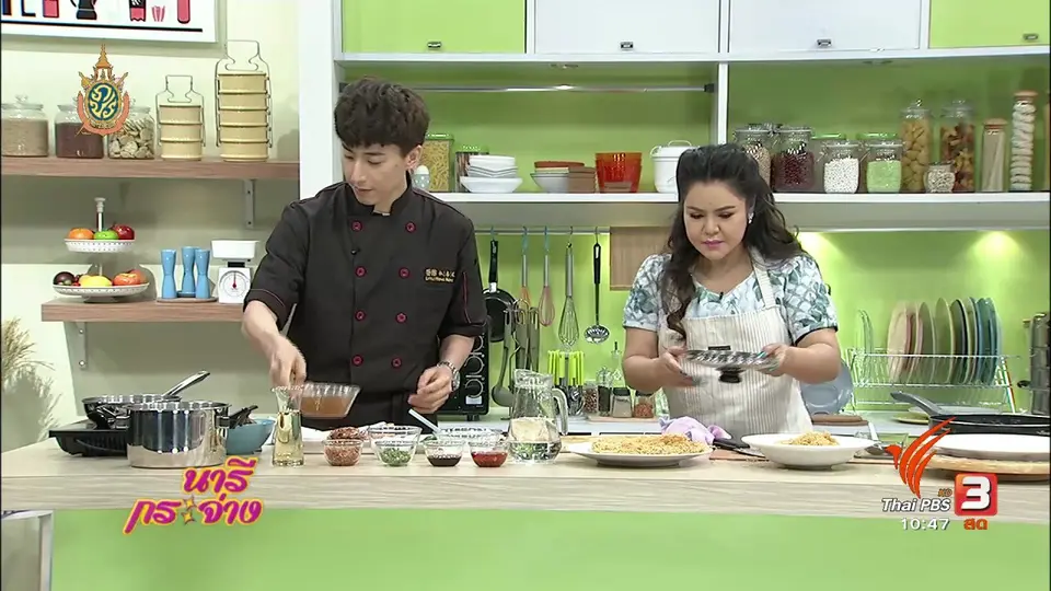 Cooking กับ เชฟ : บะหมี่กรอบราดหน้ากุ้งลายเสือผัดซอสเอ็กซ์โอ