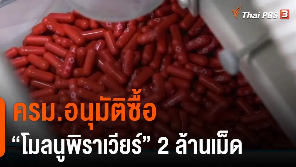 ครม.อนุมัติซื้อ โมลนูพิราเวียร์ 2 ล้านเม็ด 500 ล้านบาท