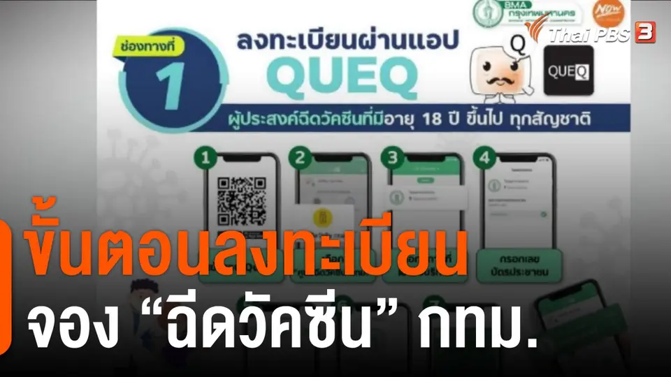 ขั้นตอนลงทะเบียนจองฉีดวัคซีน กทม.